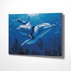 DIY Painting Kit-Paint by numbers-Dolphin