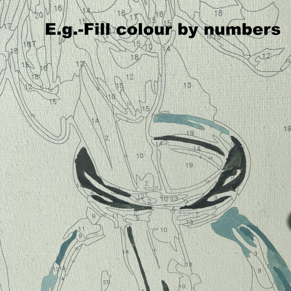 DIY Painting Kit-Paint by numbers-Dolphin