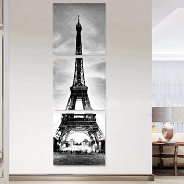 DIY Painting Kit-Paint by numbers－Eiffel Tower (3 painting set)