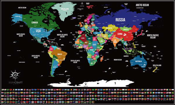 Scratch Map-2020 newest flag edition